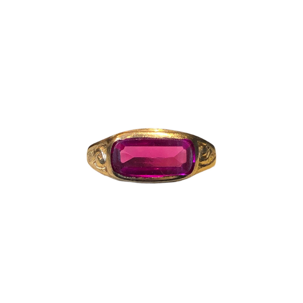 Antique Lab Ruby Pinky Ring