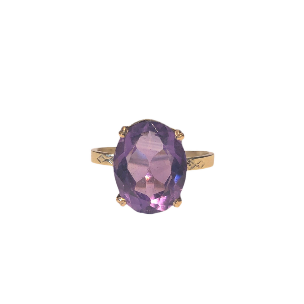 Victorian Oval Amethyst Ring