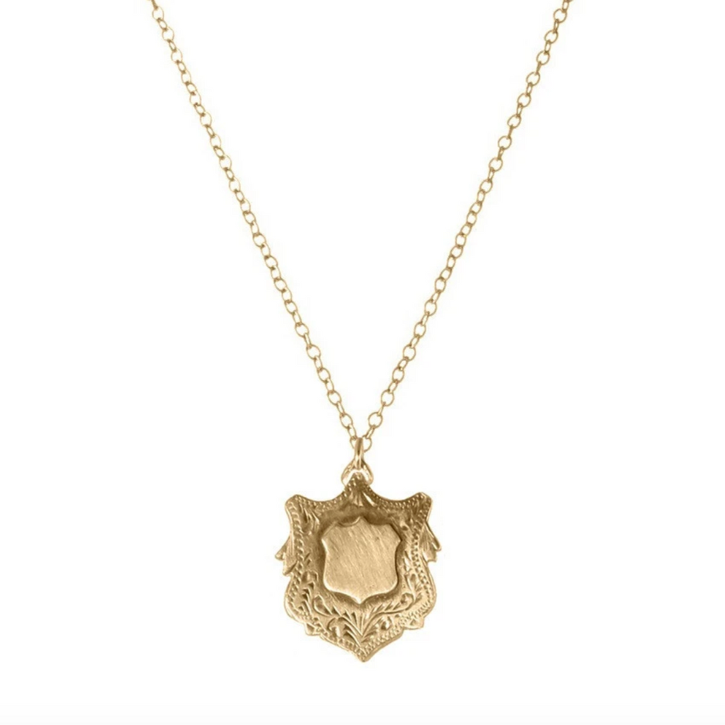 14k Shield Necklace