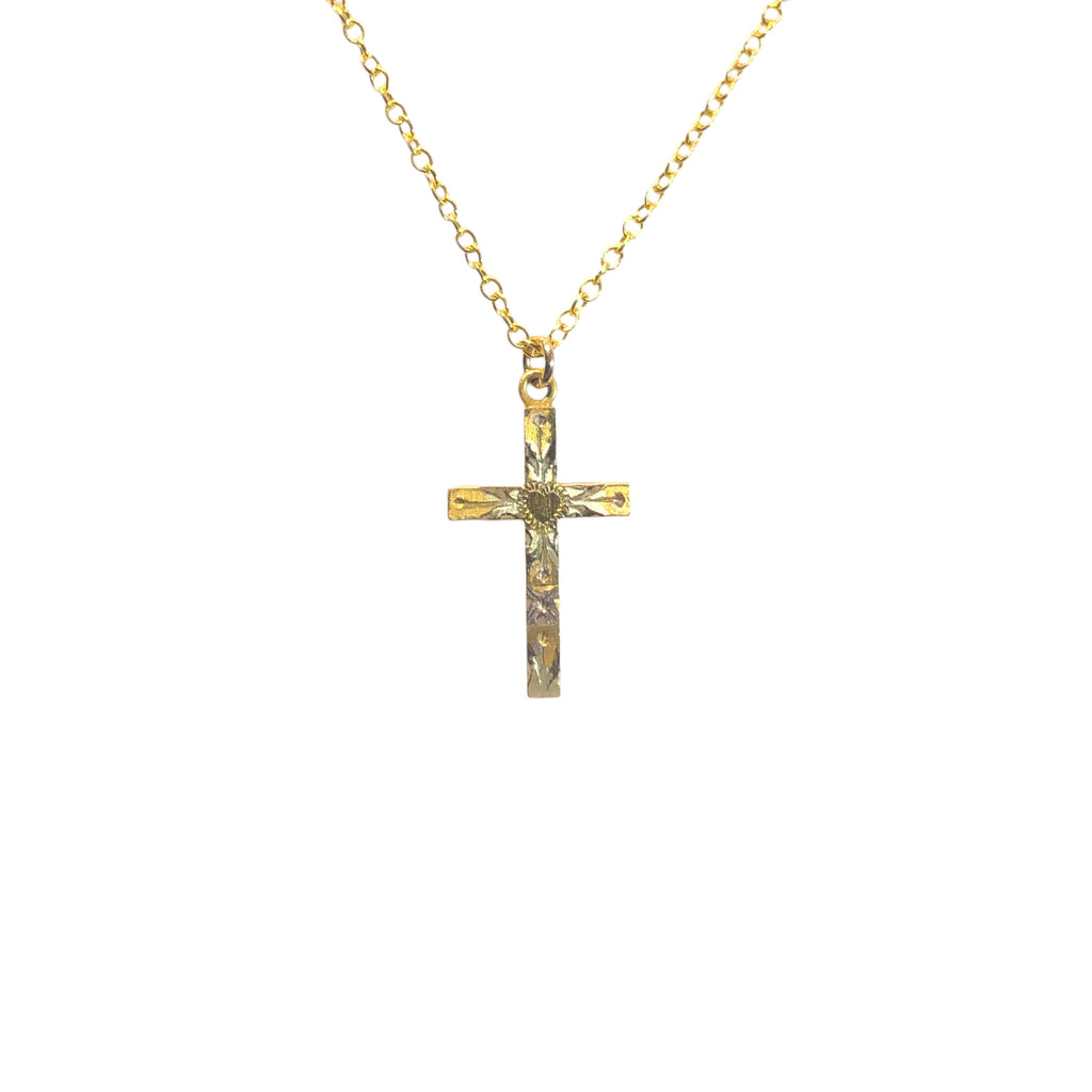 Art Deco Cross Necklace