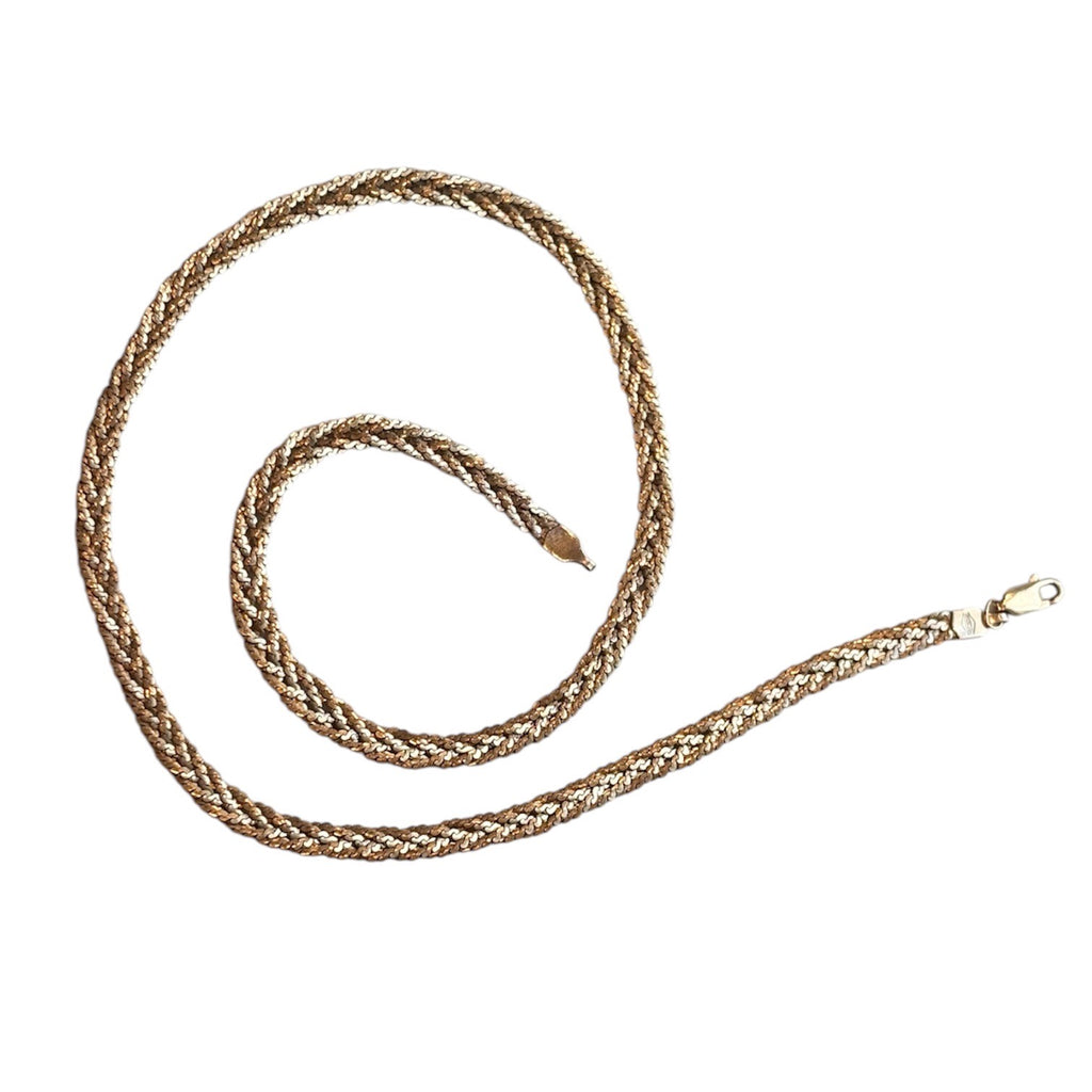 Vintage 12k Gold-Filled Woven Necklace