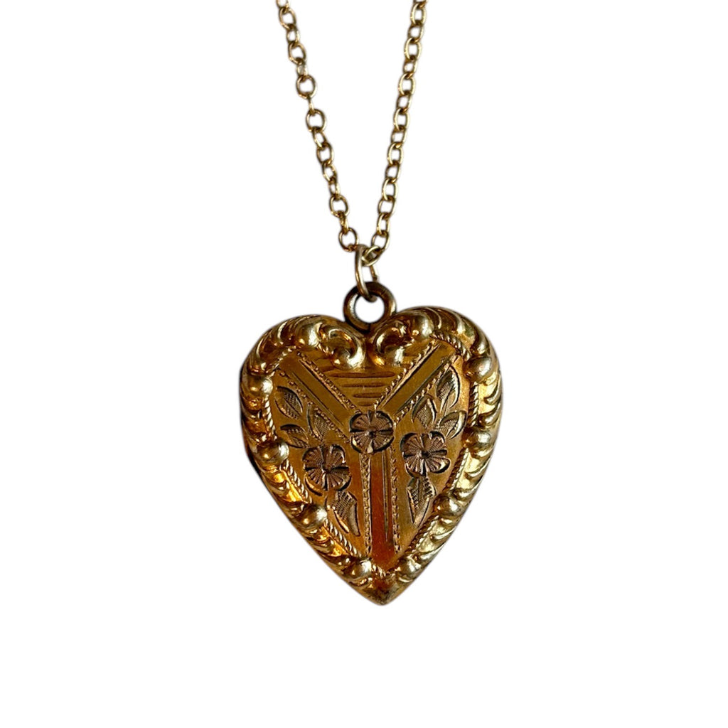 Antique Engraved Heart Locket