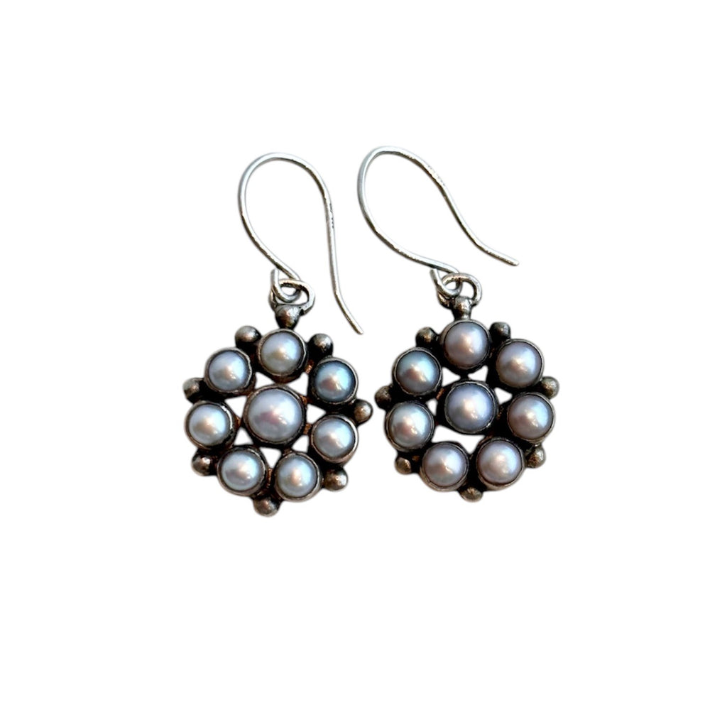 Vintage Sterling Silver & Pearl Earrings