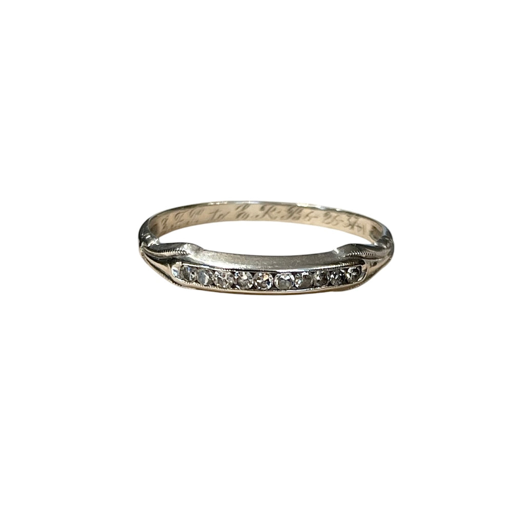 Art Deco Channel Set Diamond Band