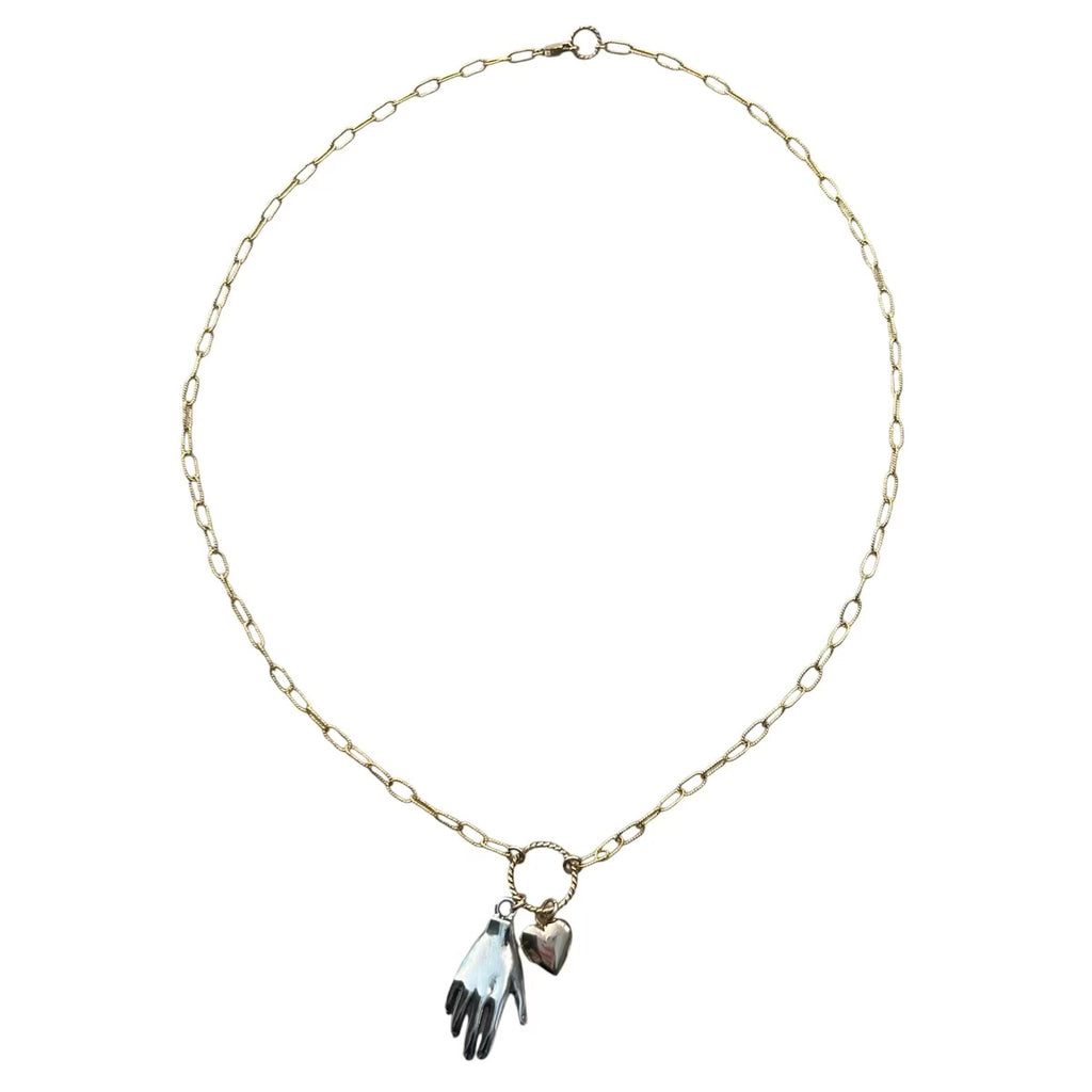 The Heart in the Hand Charm Necklace