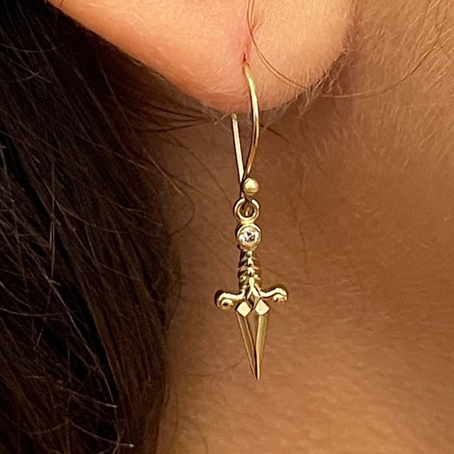 Diamond Dagger Earrings