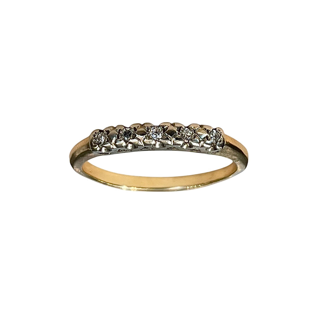 Antique Mixed Metal Wedding Band