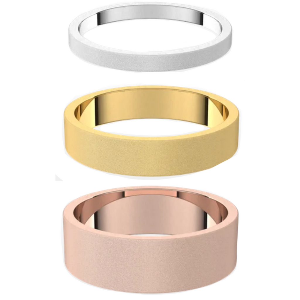 The Brushed Finish Flat Ring