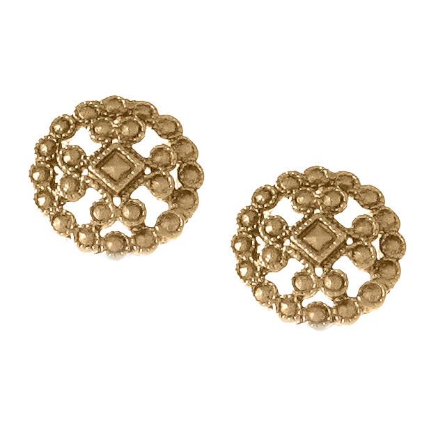Lace Cast Stud Earrings