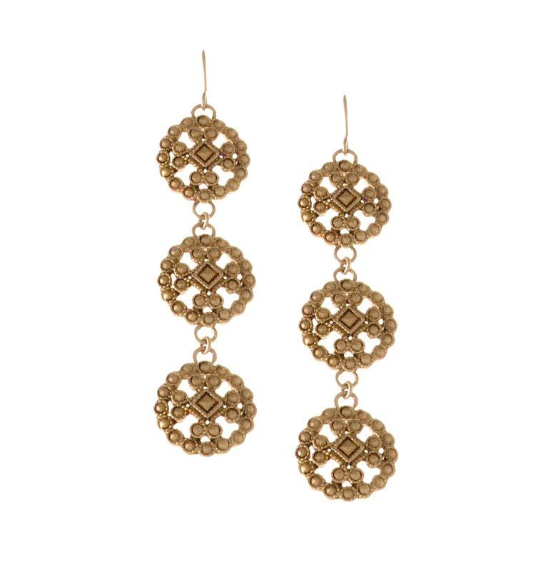 Lace Cast Trio Earrings