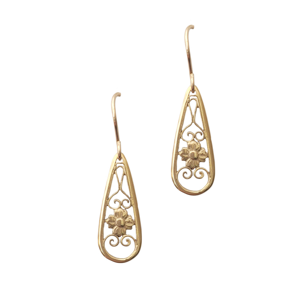 Filigree Teardrop Earrings