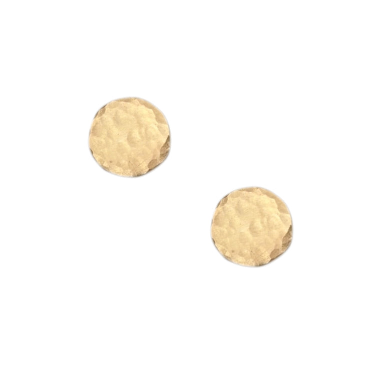 Hammered Disc Stud Earrings