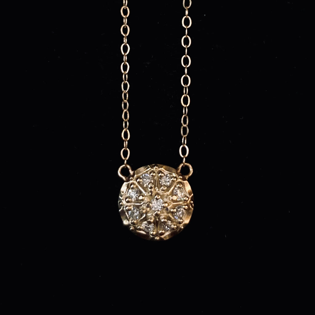 Diamond Cluster Pendant Necklace