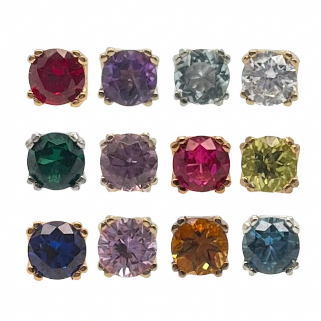 Birthstone Stud Earrings