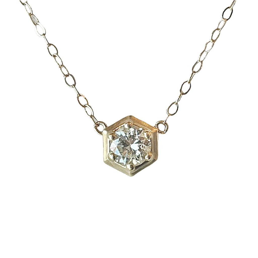 Hexagon Diamond Necklace