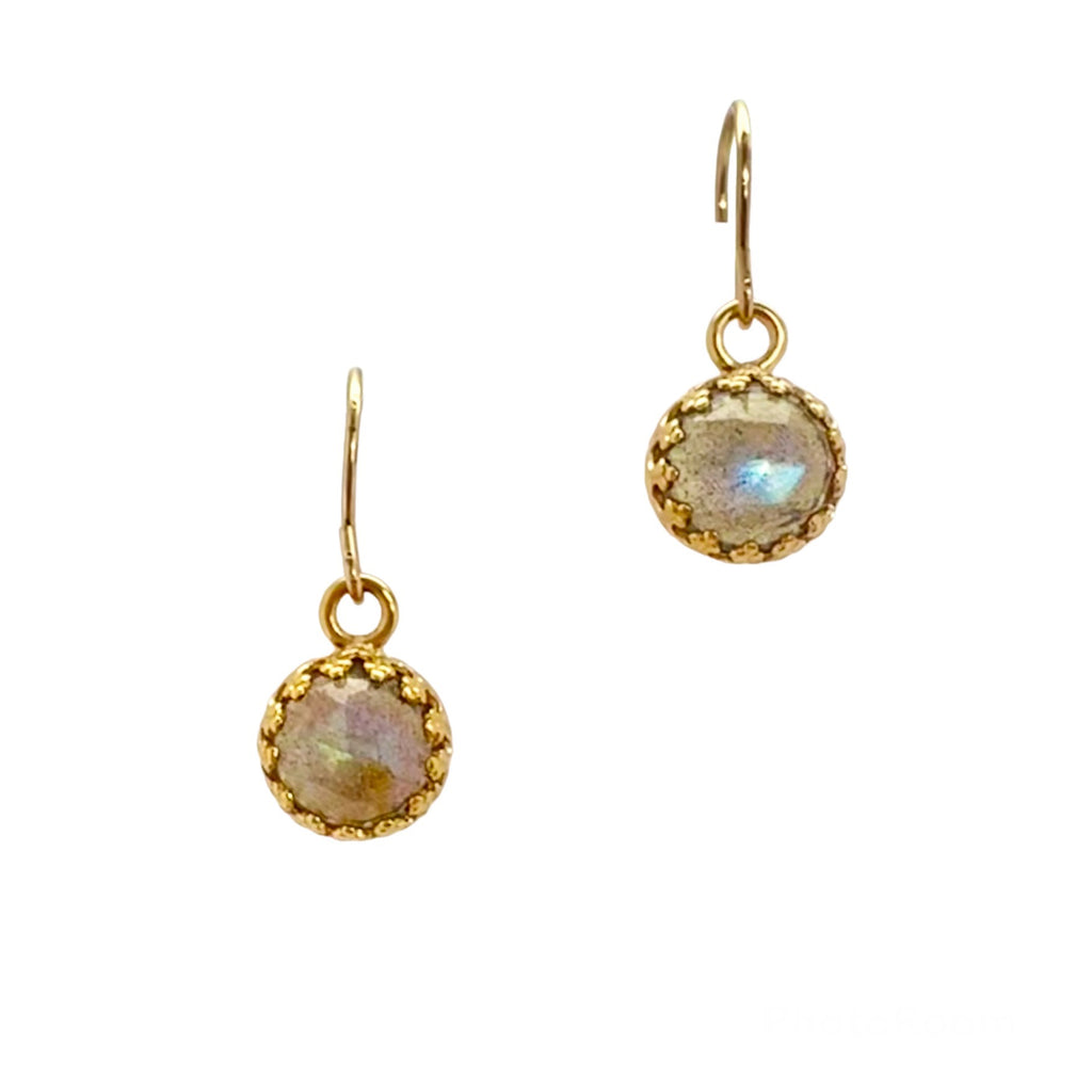 Crown Setting Drop Earrings