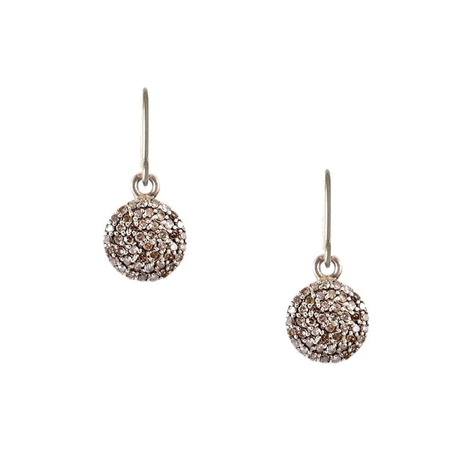Pavé Diamond Disc Earrings