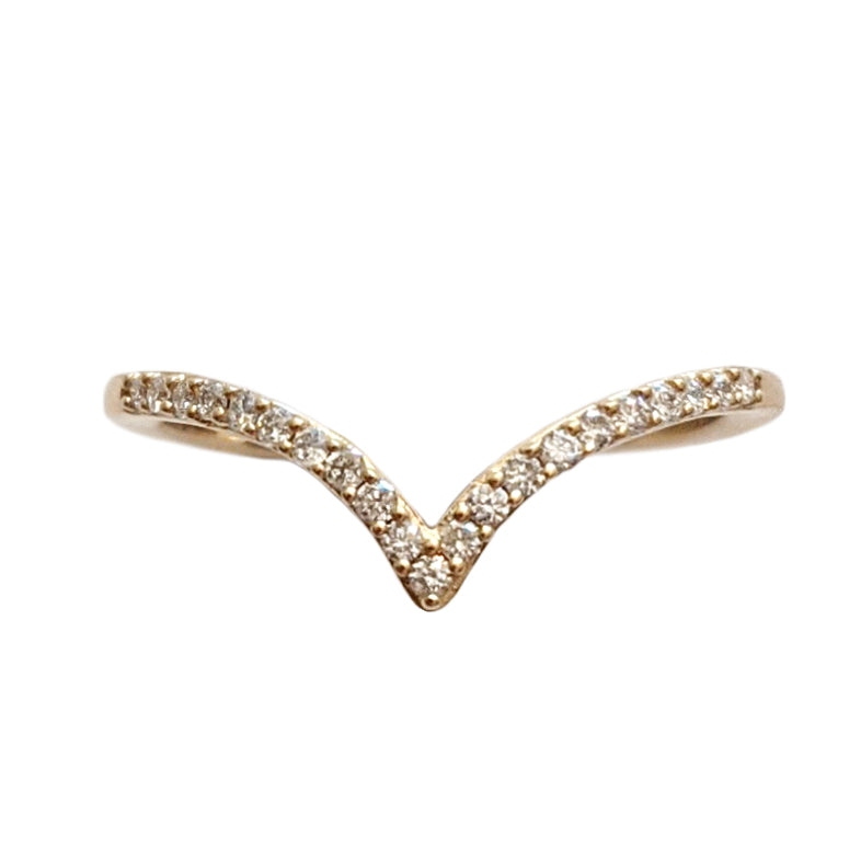 The Pointed Pave Contour Ring