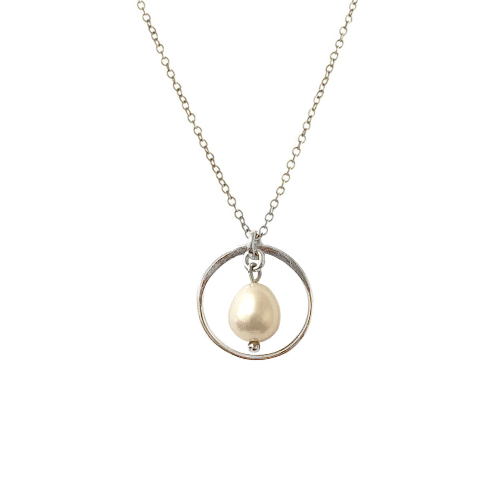 Small Hoop w. Briolette Necklace