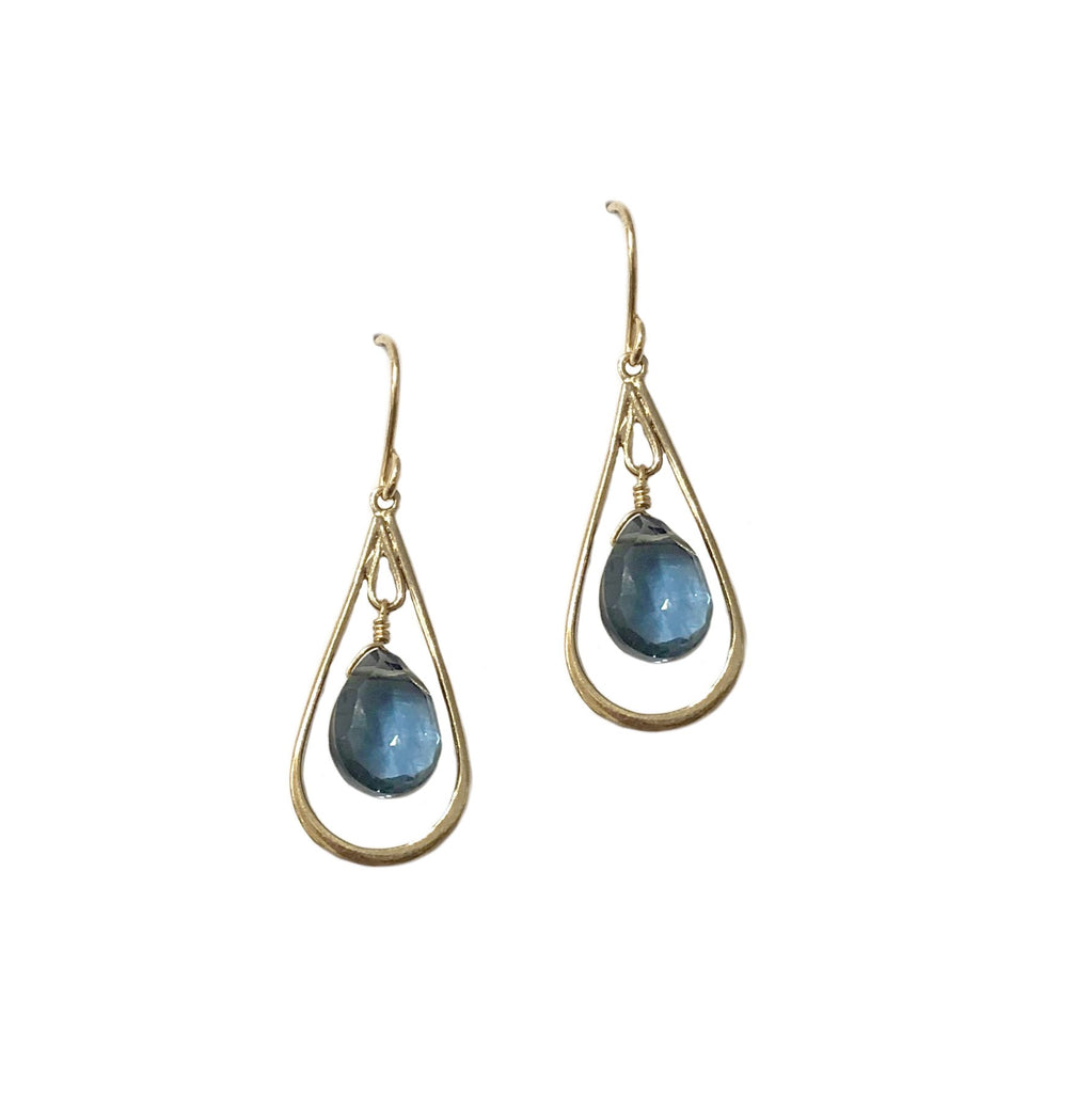 Teardrop w. Briolette Earrings