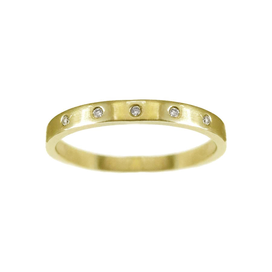 The Flush-Set Diamond Flat Ring