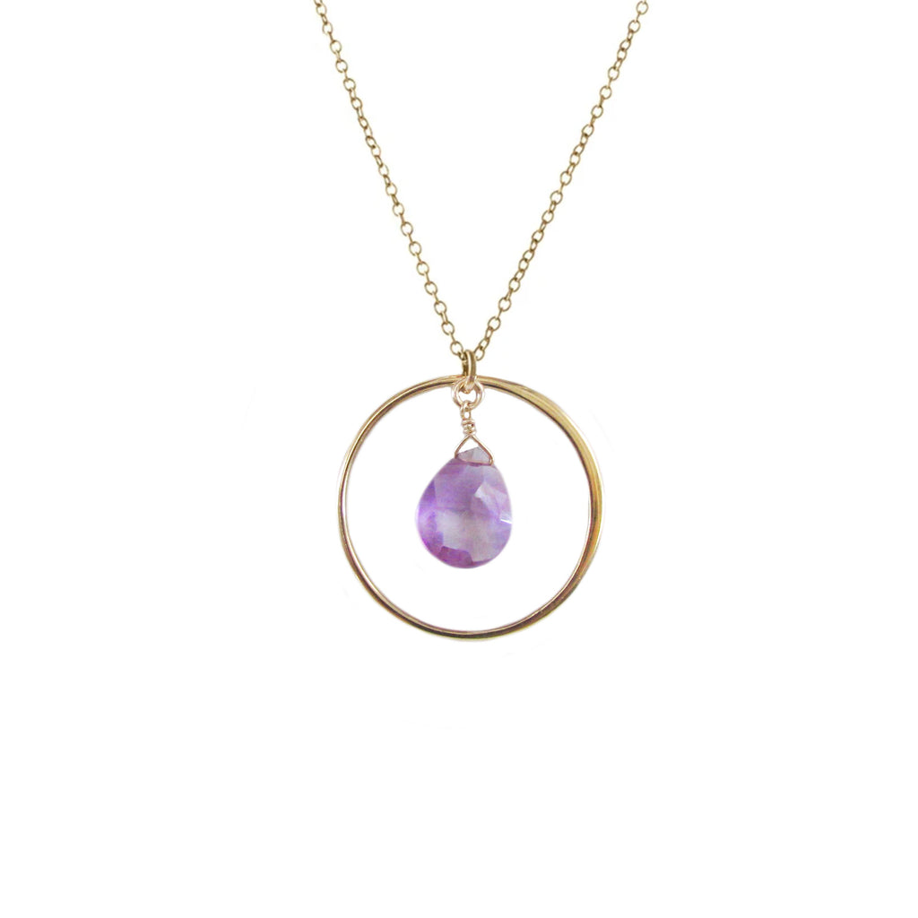 20% Off! Large Hoop w. Briolette Necklace